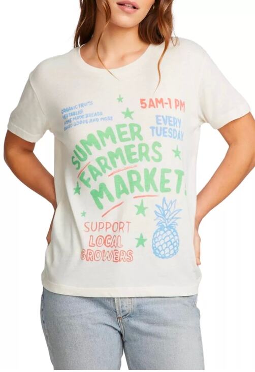 Chaser Tops - NWT Chaser retro vintage summer Farmers Market tee